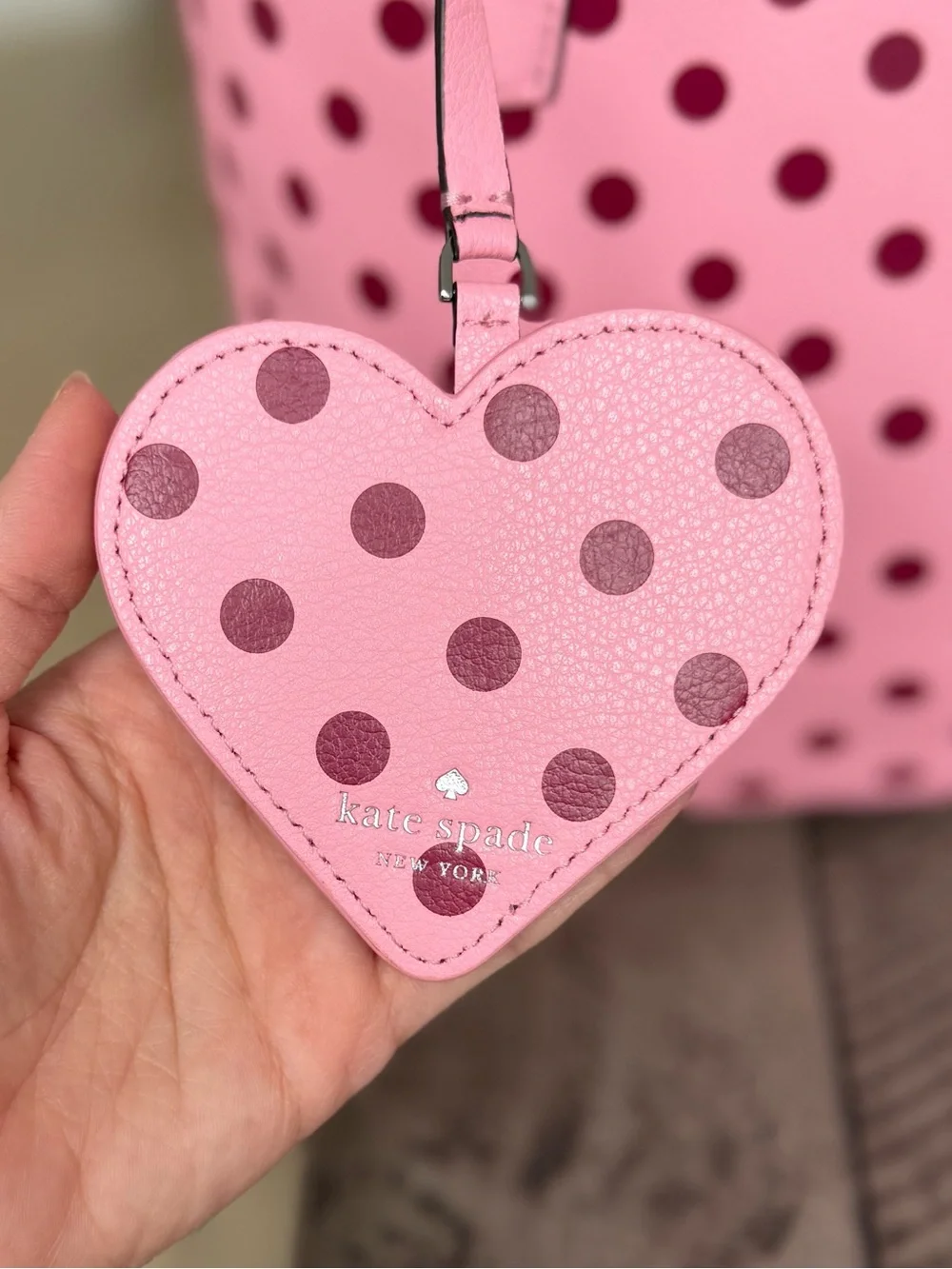 Rare Kate Spade Love Birds Polka Dot Reversible Tote Bag and Matching Crossbody